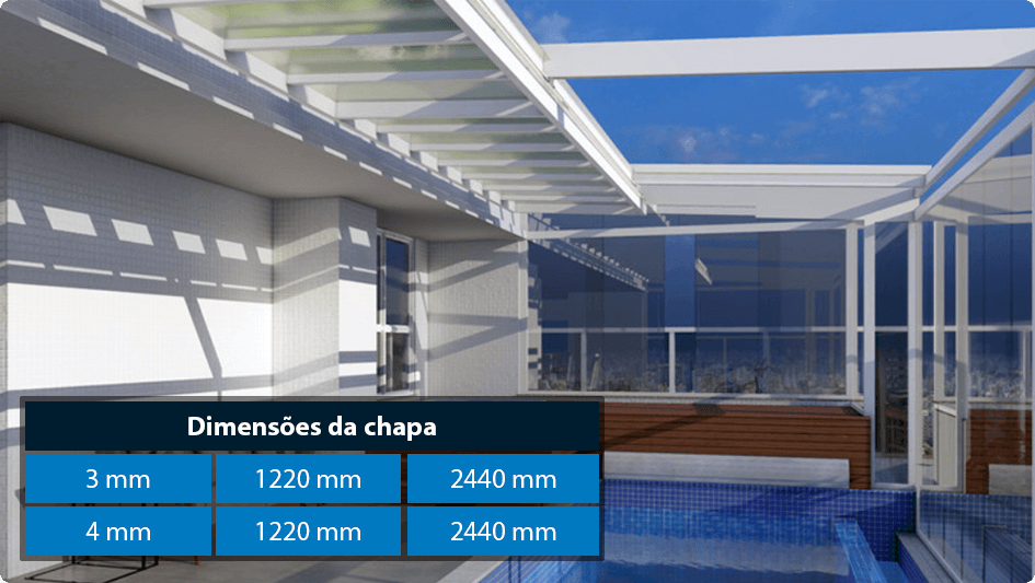 Una Brasil - Imagem Policarbonato Compacto Dimensões